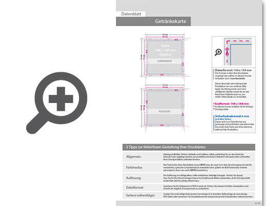 Product Bild getr__nkekarte_quadrat_14_8_cm_x_14_8_cm__beidseitig_bedruckt