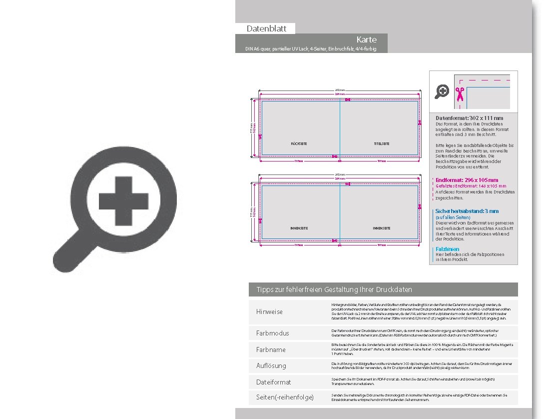 Product Bild hochzeitskarte_din_a6_quer_4-seiter_4_4_farbig_mit_beidseitig_partieller_uv-lackierung