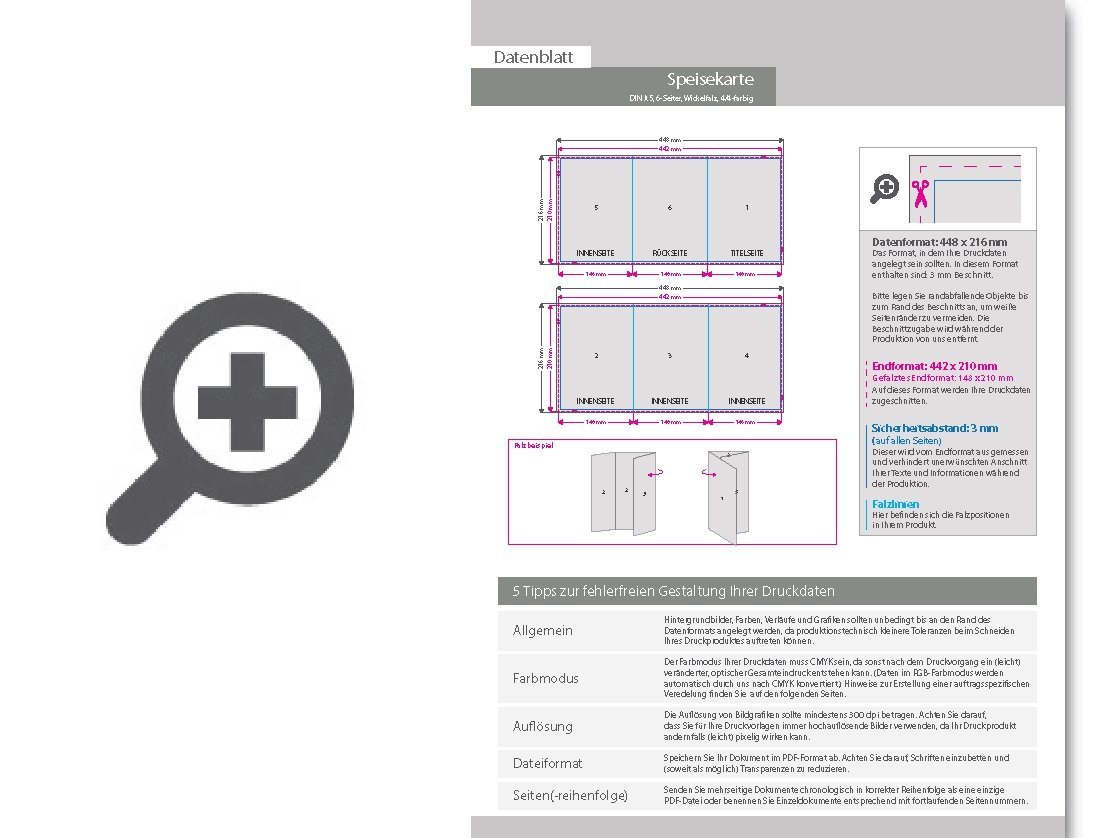 Product Bild speisekarte__gefalzt_auf_din_a5__6-seiter_(wickelfalz)